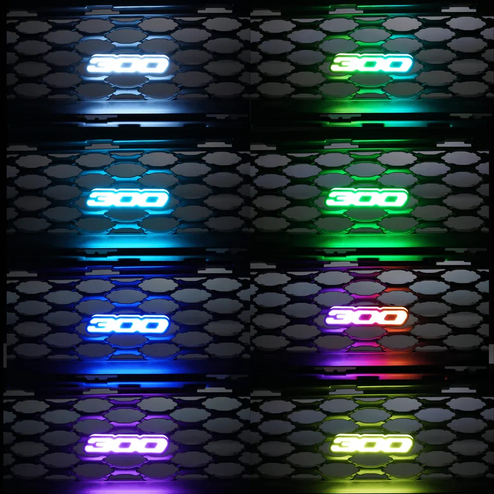 LED Illuminated 300 Grille Emblem - Glow Badge