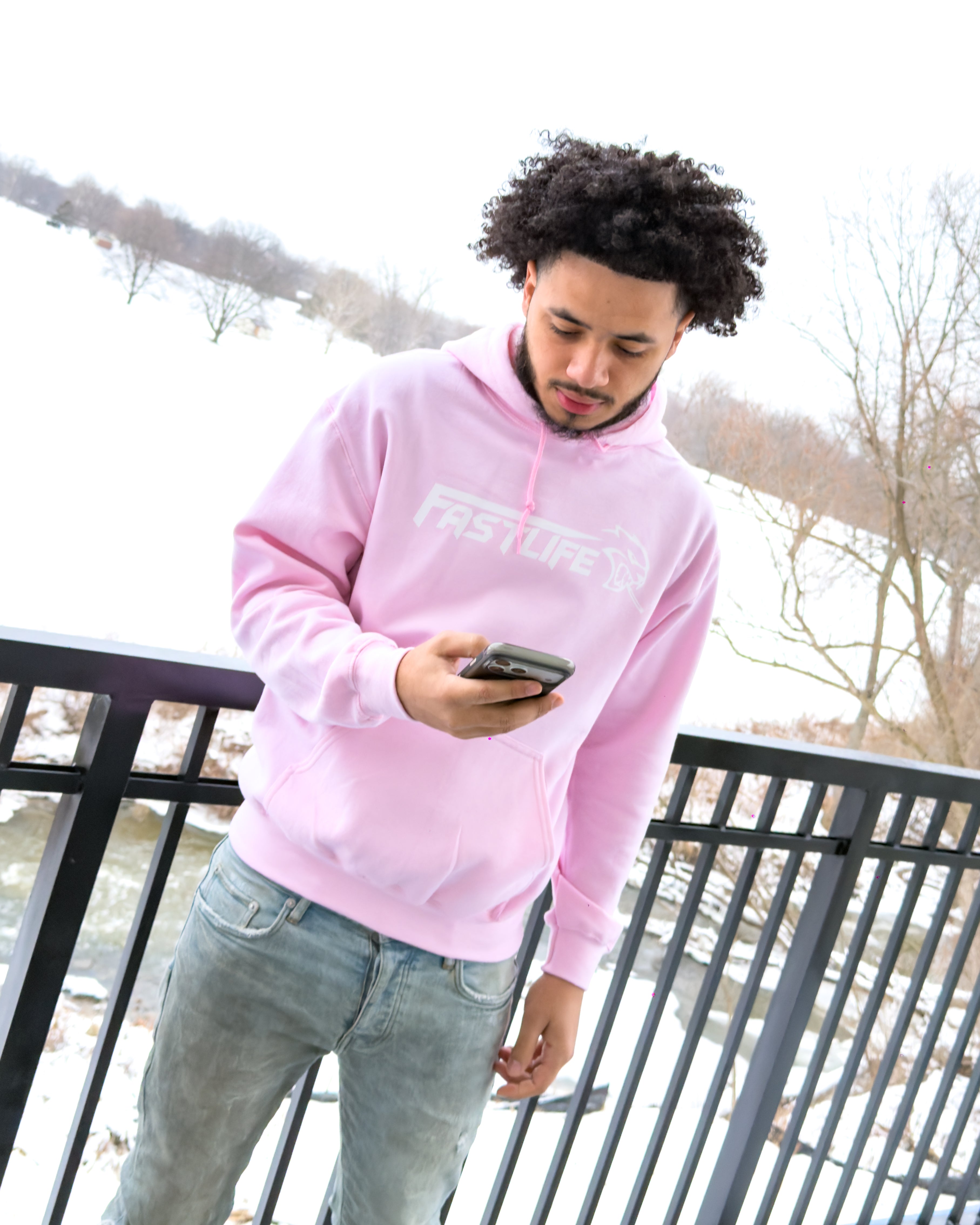 FAST LIFE PINK HOODIE