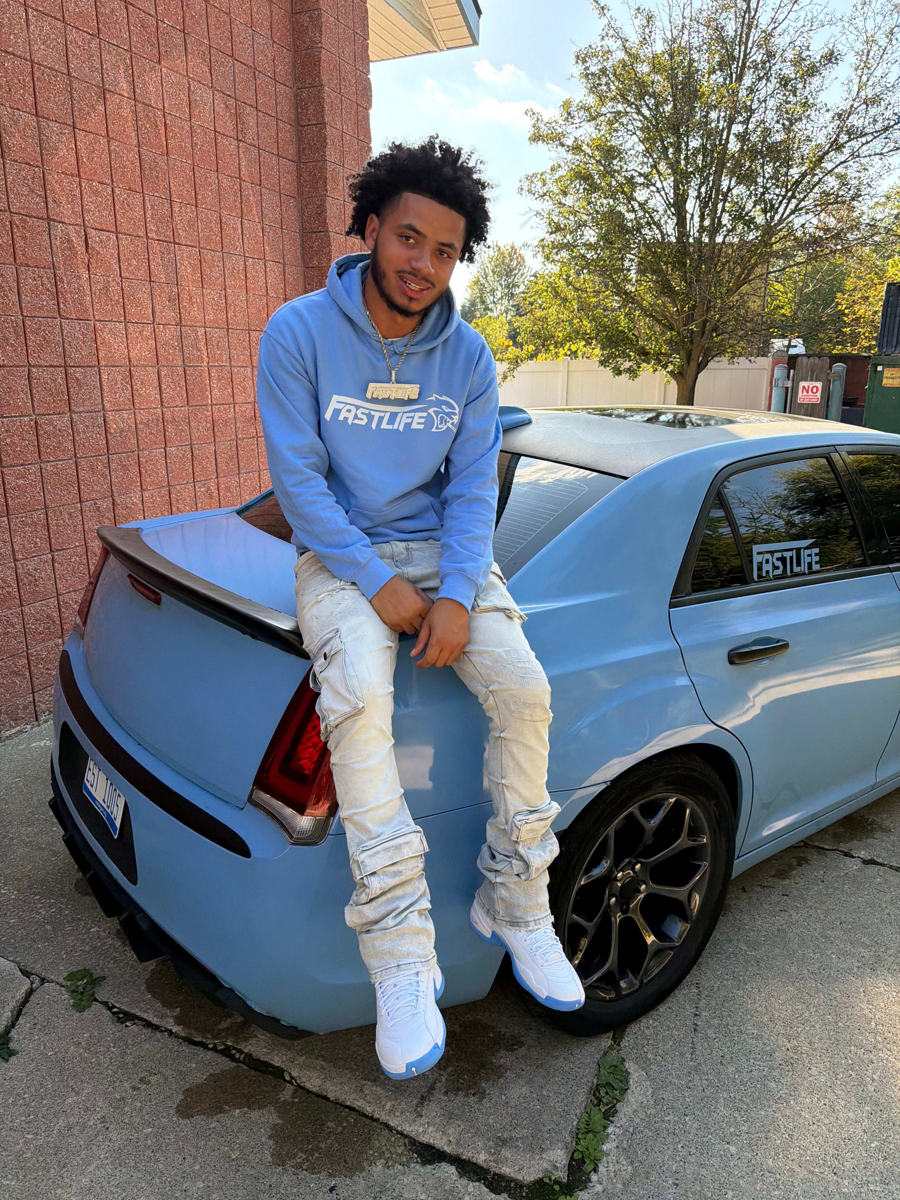FAST LIFE BLUESY HOODIE – Buff X Merch store