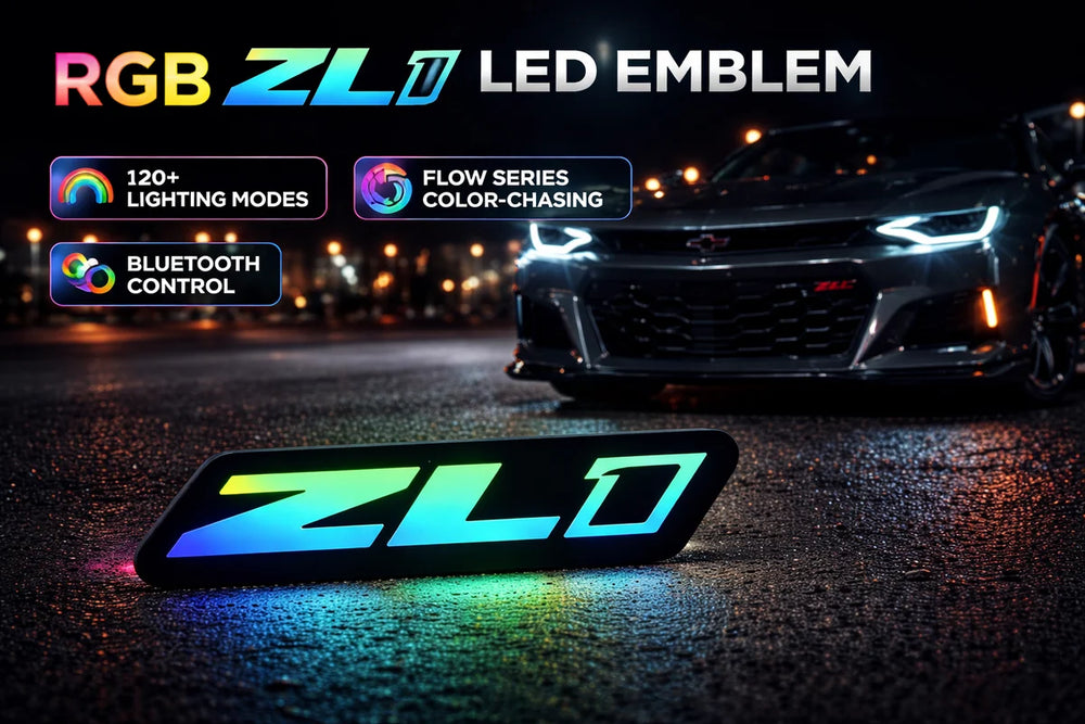RGB ZL1 LED Emblem – Bluetooth Color-Changing Badge